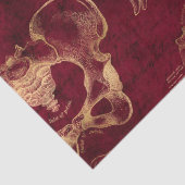 赤デコページの赤と金ゴールドの構造スケッチ 薄葉紙 (詳細)