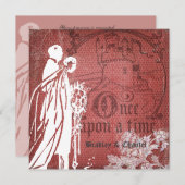 赤デザインワンスアタイム結婚式招待状 招待状 (正面/裏面)