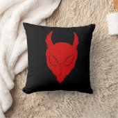 赤デビルピロー装飾美術プリント クッション (ブランケット)