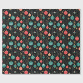 赤トナカイ伝統的クリスマスプレゼント ラッピングペーパー (フラット)