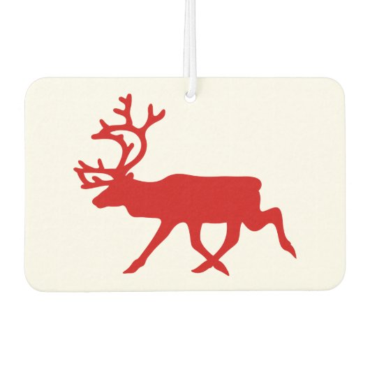 赤トナカイ/カリブシルエット カーエアーフレッシュナー (正面)