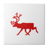 赤トナカイ/カリブシルエット タイル (正面)