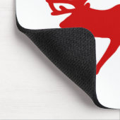 赤トナカイ/カリブシルエット マウスパッド (コーナー)