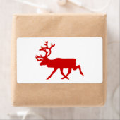 赤トナカイ/カリブシルエット ラベル (インサイチュ)