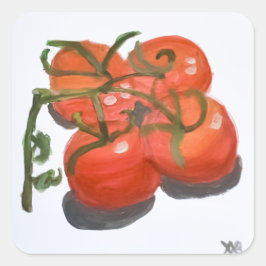 赤トマトのつる植物 スクエアシール