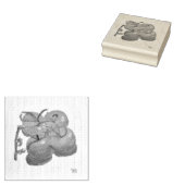 赤トマトのつる植物 ラバースタンプ (押印)