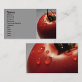 赤トマトの新鮮な果物野菜健康においしい 名刺 (正面/裏面)