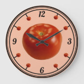 赤トマトの精錬 ラージ壁時計 (正面)
