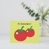 赤トマト |テキストの追加 ポストカード (スタンド正面)