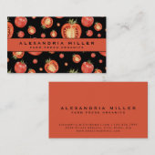 赤トマト |フレッシュフルーツ&ベジタブルデザイン 名刺 (正面/裏面)