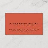 赤トマト |フレッシュフルーツ&ベジタブルデザイン 名刺 (裏面)