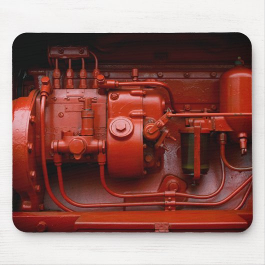 赤トラクタモータ マウスパッド (正面)