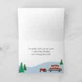 赤トラクターフォトクリスマスカード シーズンカード (内部)