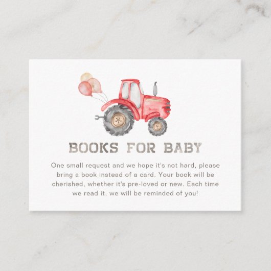 赤トラクターブックベビーカード エンクロージャーカード (正面)