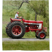 赤トラクター シャワーカーテン (正面)