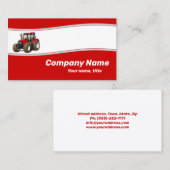 赤トラクター – 農業用供給業者名刺 名刺 (正面/裏面)