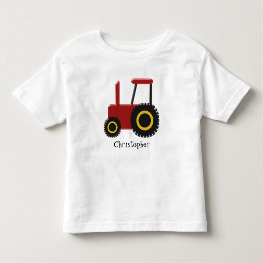 赤トラクタ トドラーTシャツ (正面)