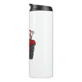 赤トラクパーソナライズされたタカントリー結婚式のギフト タンブラー (回転右)