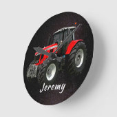 赤トラクモダンター  ラウンド壁時計 (傾斜)