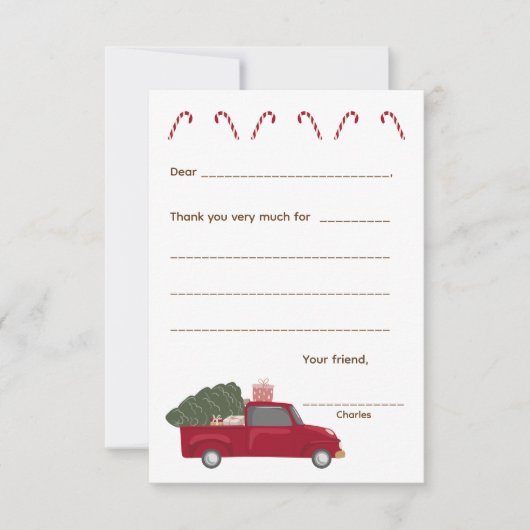 赤トラックありがとう、カードを入力空白のする 出欠カード (正面)