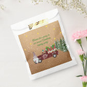 赤トラックお洒落のクリスマスパーティーの格言 フェイバーバッグ (封をした状態)