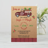 赤トラックお洒落の格言のクリスマスパーティー 招待状 (スタンド正面)