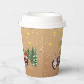 赤トラックお洒落の格言のクリスマスパーティー 紙コップ (右)