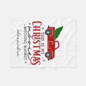 赤トラックのクリスマスムービーを見るブランケット名 フリースブランケット (正面(横))