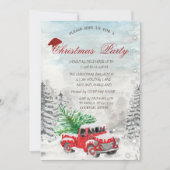 赤トラック松の木の森クリスマス 招待状 (正面)