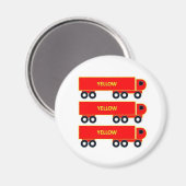 赤トラック黄色トラック冷蔵庫用マグネット マグネット (正面/裏面)