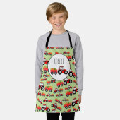 赤トラパーソナライズされたクタートラック農作物 エプロン