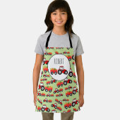 赤トラパーソナライズされたクタートラック農作物 エプロン