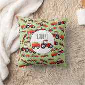 赤トラパーソナライズされたクタートラック農作物 クッション (ブランケット)