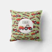 赤トラパーソナライズされたクタートラック農作物 クッション (裏面)