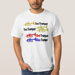 赤トランペットブルートランペット Tシャツ