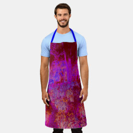 赤トリップ（幻覚体験）のようなとマゼンタの印象派の風景 エプロン