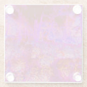 赤トリップ(幻覚体験)のようなとマゼンタの印象派の風景 ガラスコースター (裏面)