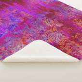 赤トリップ（幻覚体験）のようなとマゼンタの印象派の風景 シェルパブランケット (3/4)