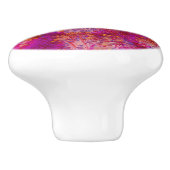 赤トリップ(幻覚体験)のようなとマゼンタの印象派の風景 セラミックノブ (側面)