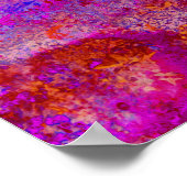 赤トリップ（幻覚体験）のようなとマゼンタの印象派の風景 ポスター (角)