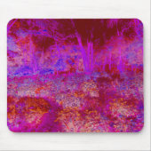 赤トリップ（幻覚体験）のようなとマゼンタの印象派の風景 マウスパッド (正面)