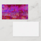 赤トリップ(幻覚体験)のようなとマゼンタの印象派の風景 名刺 (正面/裏面)