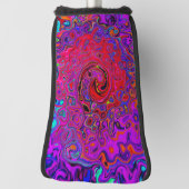 赤トリップ（幻覚体験）のような紫抽象芸術レトロ液スワール ゴルフヘッドカバー (回転90)