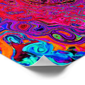 赤トリップ（幻覚体験）のような紫抽象芸術レトロ液スワール ポスター (角)