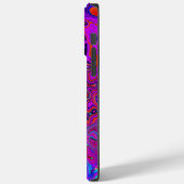 赤トリップ(幻覚体験)のような紫抽象芸術レトロ液スワール Case-Mate iPhoneケース (裏面 / 左)