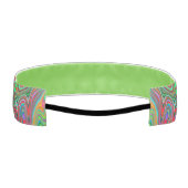赤トリップ（幻覚体験）のような、緑、青の抽象芸術Groovy Art アスレチックヘッドバンド (裏面)