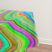 赤トリップ（幻覚体験）のような、緑、青の抽象芸術Groovy Art テーブルクロス (インサイチュ)