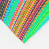 赤トリップ（幻覚体験）のような、緑、青の抽象芸術Groovy Art フリースブランケット (角)