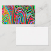 赤トリップ（幻覚体験）のような、緑、青の抽象芸術Groovy Art 名刺 (正面/裏面)