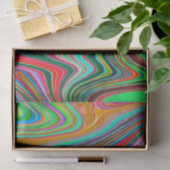 赤トリップ(幻覚体験)のような、緑、青の抽象芸術Groovy Art 薄葉紙 (ギフト)